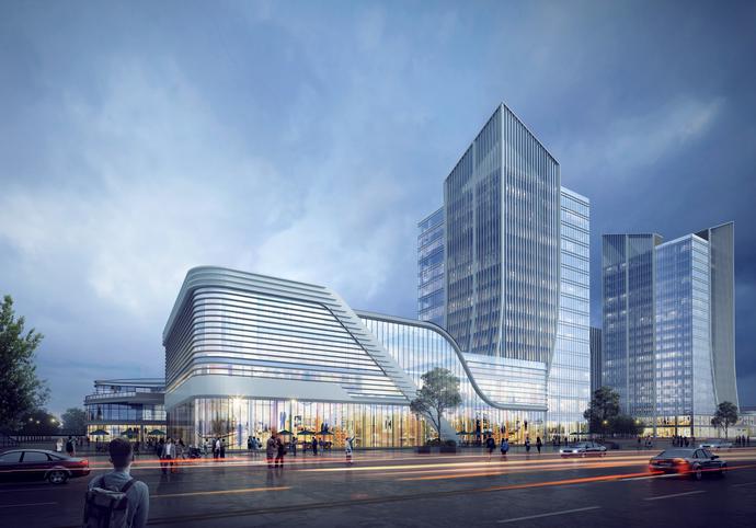 青島膠州灣綜合保稅區(qū)國際貿易和跨境電商展示交易中心正式開工